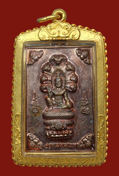 阿贊速 佛曆2549 澤度金那朗 紅銅材質 - 298_thai_amulet