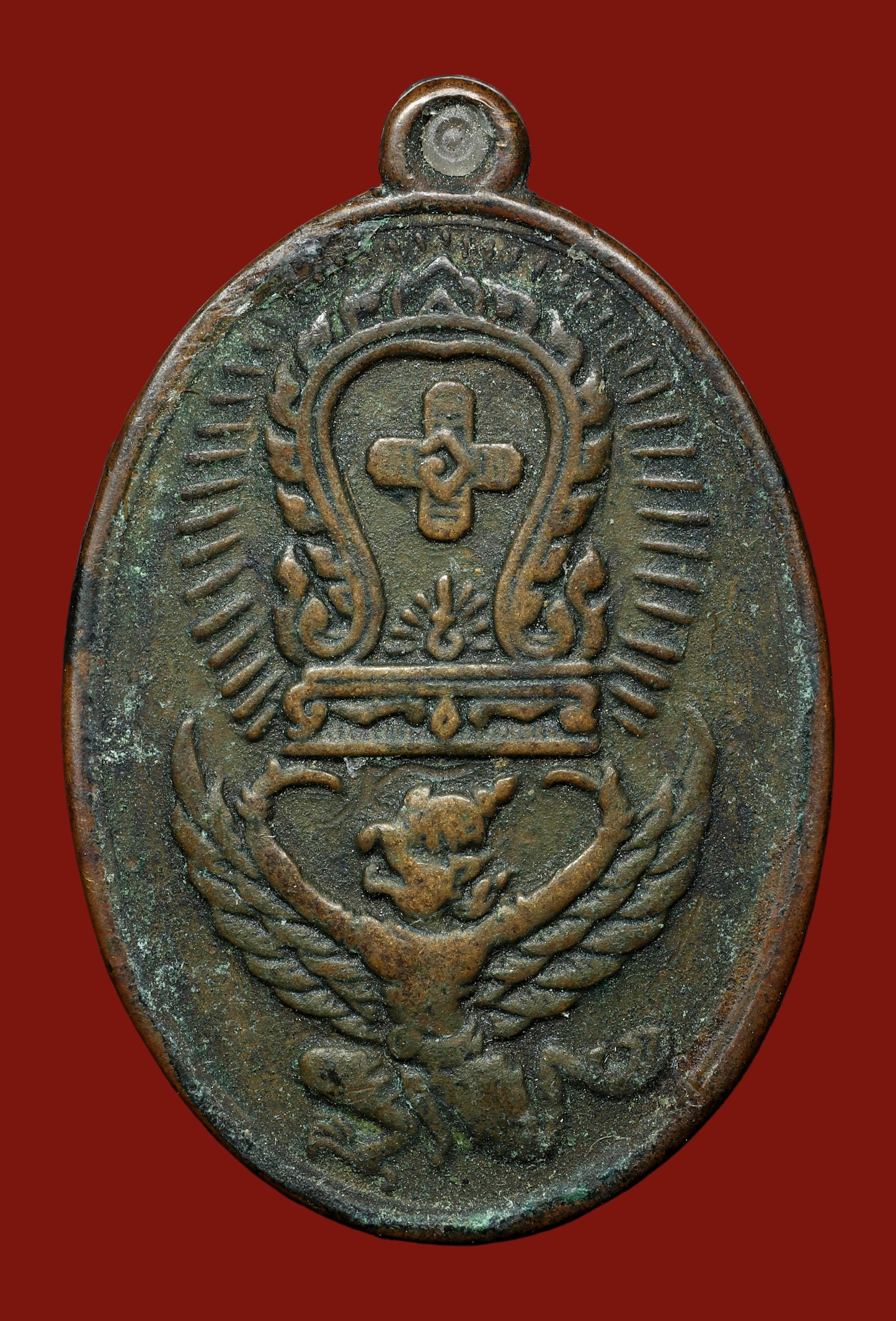 龍婆奧巴史 佛曆2498 鷹神 紅銅材質